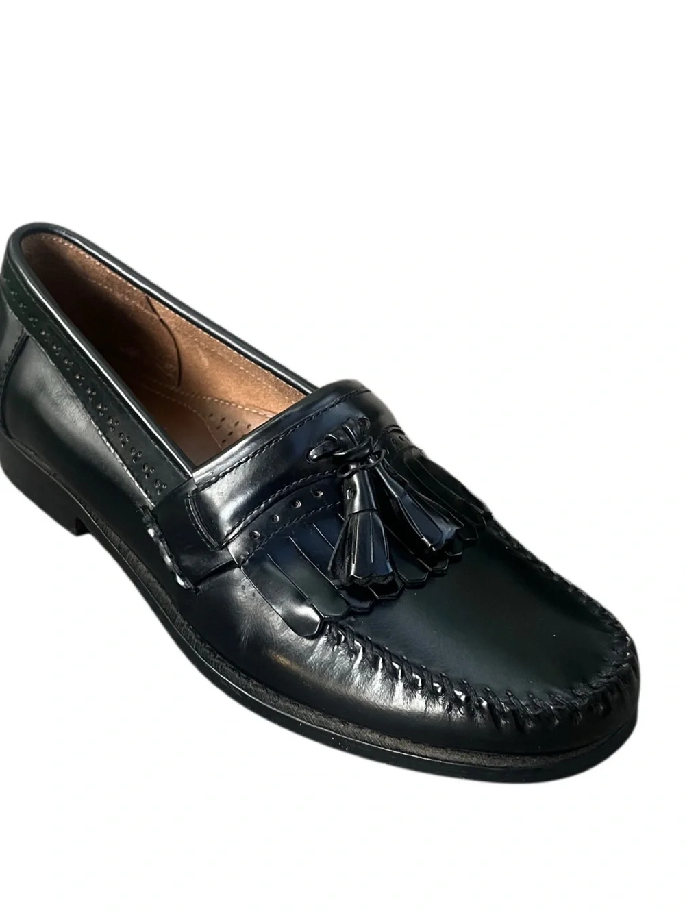 Weejuns Classic Men's Black Leather Tassel Loafers Sz 10.5 D